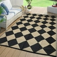 thumbnail image 4 of Memoryfield Outdoor Rug 9'x12' Waterproof, Reversible Lightweight Plastic Outside Carpet for Deck Balcony Porch Decor, Black and Coffee, 4 of 8