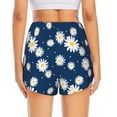thumbnail image 4 of Uemuo Daisies Flowers Pattern Women's Athletic Shorts High Waisted Running Shorts with Liner Pockets Gym Elastic Workout Shorts-X-Large, 4 of 9