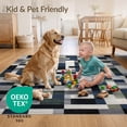 thumbnail image 4 of ODIKA 2'x3' Ultra-Soft Accent Mat, Abstract Geometric Interlocking Shapes With Modern Color Block Mosaic None Washable, Bare feet friendly, Easy Care Indoor rug for Bedside, Footrest, 4 of 7