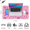 thumbnail image 5 of Long Mouse Pads for Desk,Pink Breast Cancer Desk Mats on Top Of Desks, Desk Mouse Pad Extra Large with 3mm Non-Slip Base and Stitched Edge for Gaming,Office,Work,Home 31.5x15.7in, 5 of 5