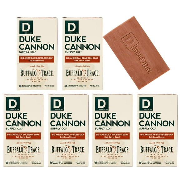 Duke Cannon Supply Co. Big Brick of Soap Bar for Men Big American Bourbon Made w/Buffalo Trace (Charred Oak Barrel Scent) Multi-Pack - Superior Grade,