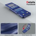 thumbnail image 6 of Allytechgroup Wallet Case for iPhone Air, PU Leather Hard PC Back Cover Shockproof Kickstand Bumper Anti-Slip Magnetic Closure Case Cover for Women Men, Darkblue, 6 of 6