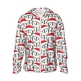 thumbnail image 1 of Balery Cute Christmas Hat Penguin Sudadera ligera de manga larga con capucha y protección solar UPF 50+ para hombre y mujer, ideal para pesca y running-Medium, 1 of 7