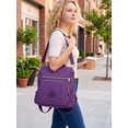 thumbnail image 3 of Spencer Women Backpack Purse Anti-theft Travel Backpack Ladies Shoulder Bags Waterproof Nylon Handbags Casual Daypack, Purple, 3 of 11
