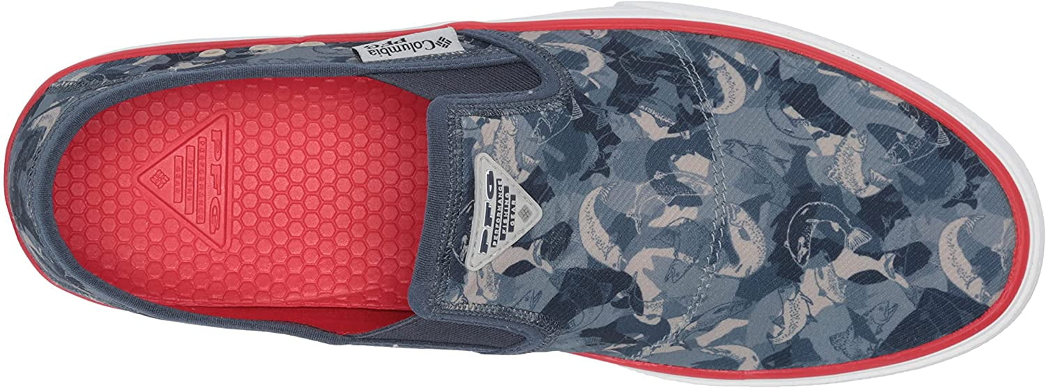 Columbia Mens Slack Tide Slip PFG Boat Shoe 11.5 Zinc/Bright Red -  Walmart.com