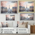 thumbnail image 4 of Designart "Calm Paris City View in Vintage Style" Cityscapes Framed Wall Art Decor - Industrial Blue Paris Bedroom Framed Canvas Wall Art, 4 of 6