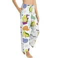 thumbnail image 2 of Haiem Orange Green Avocado Women's Pajama Pants Ultra Lightweight Pjs Bottoms Sleepwear Bottom Pants With Pocket Drawstring-Small, 2 of 9