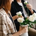 thumbnail image 7 of Zukuco 12Pcs Silk Roses Artificial Flowers Realistic Single Stem Flowers Fake Rose Bouquet for Arrangement Wedding Party Office Home Decor (White), 7 of 7
