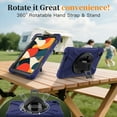 thumbnail image 7 of For Lenovo Tab One 8.7 inch/Tab K9 2025 Case TB305XU/TB305FU, 360 Hand Strap, Shoulder Strap, Kickstand, Rugged Drop Protection, Navy Blue, 7 of 7