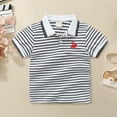 thumbnail image 2 of Polo Garçon Rayé Polo pour Garçons Chemises de Rugby à Manches Courtes 5-6 Ans Mode Garçon, 2 of 5