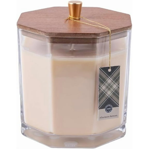 Bridgewater Candle Afternoon Retreat Large Decorative Jar Scented Candle | Outdoors Woodsy Candle for Home | Soy Wax Blend | 42.3 oz | Up to 85 Hour Burn Time