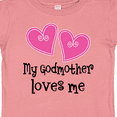 thumbnail image 4 of Inktastic My Godmother Loves Me Hearts Girls Baby T-Shirt, 4 of 5