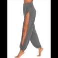 thumbnail image 2 of Pantalones Harén con Abertura Alta para Mujer, Pantalones Harén Hippies. Gris S, 2 of 7