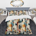 thumbnail image 2 of Designart "Reflecting Urban Scenes IV" Multicolor Geometric Bedding Covert Set - Modern & Contemporary Bed Set With 2 Shams, 2 of 5