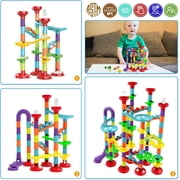 Marble Runs for Kids, 142 Pcs Marble Run Race Coaster Set, Marble Tracks Learning Toy Construction Building Blocks Set, Coaster Maze DIY Toys for Kids