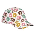 thumbnail image 3 of Kdxio Unisex Colorful Donuts Pattern Baseball Cap Unisex Washed Classic Adjustable Hat, 3 of 8