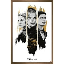 Netflix The Witcher Season 2 - Trio Wall Poster, 14.725" x 22.375", Framed