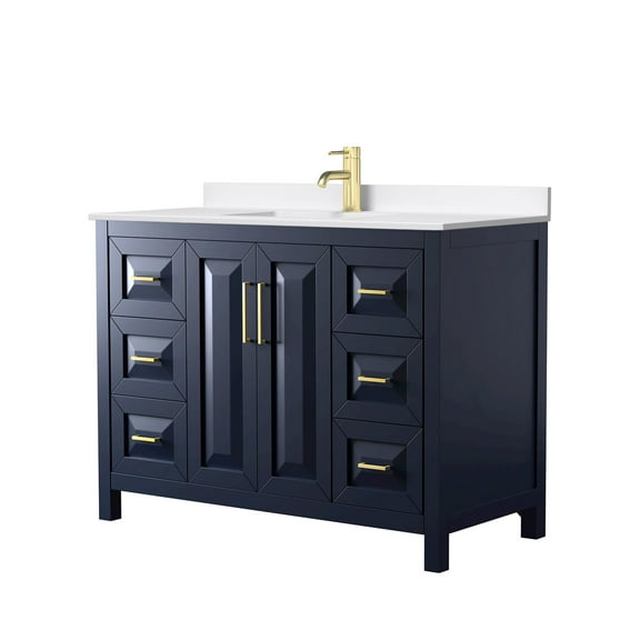 Wyndham Collection Wcv252548s-Qtz-Unsmxx Daria 48" Free Standing Single Basin Vanity Set -
