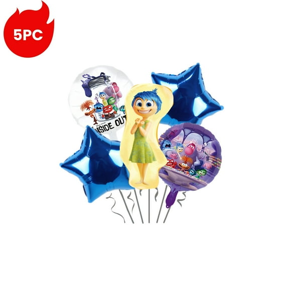 5 Pcs Foil Balloons Are Used As Decorative Elements To Enhance The Atmosphere Of Inside Out-Themed Party