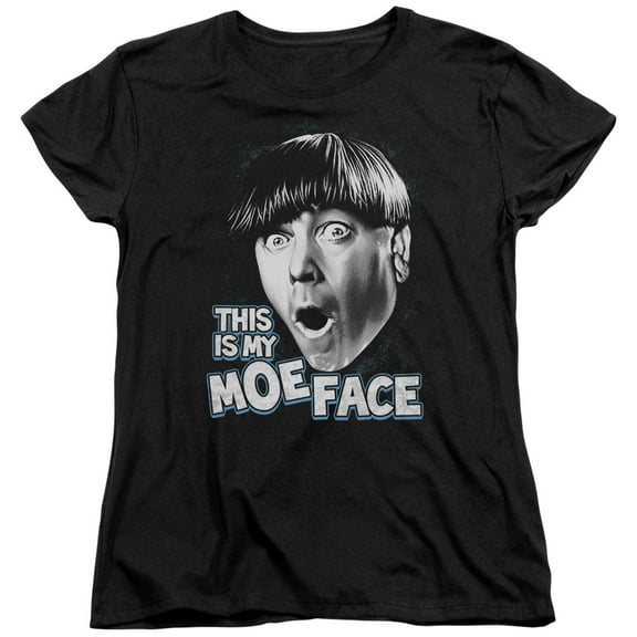 Three Stooges - Moe Face - Women's Short Sleeve Shirt - Medium