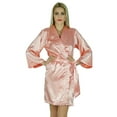 thumbnail image 1 of Bimba Women Short Satin Getting Ready Robe Bridesmaid Kimono Sleeve Coverup, 1 of 5