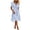Striped Light Blue, variant on Dresses for Women 2026 Summer Floral V Neck Ruffle Short Sleeve A Line Flowy Midi Dress Elegant Wedding Guest Dress, S-3XL