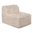 thumbnail image 2 of Furniture of America Pom Modern Faux Fur Modular Compressed Armless Chair, Taupe, 2 of 8