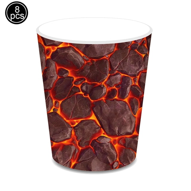 Volcano Party Decoration Disposable Tableware Paper Plate Cup plastic Tablecloth Volcano Theme Party Supplies 5th Birthday Decor