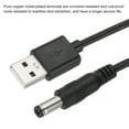 thumbnail image 3 of Cable de alimentación USB a CC 3A 5V, adaptador de conector de carga de clavija de 4mm x 1.7mm para ventilador y cámara (1ft, negro), 3 of 6