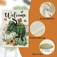 thumbnail image 3 of Welcome Fall Green White Pumpkin Decorative Garden Flag, Autumn Thanksgiving Sunflower Leaves Yard Outside Decorations, Plaid Check Farmhouse Outdoor Small Home Decor Double Sided 12.5x18, 3 of 6
