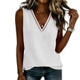 thumbnail image 6 of PNTUTB Summer Fashion Tops for Women's Sleeveless Tank Tops Solid-Color V-Neck Lace-Up Top Loose Breathable Comfortable Casual Tank Tops, 6 of 6