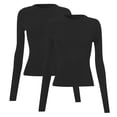 thumbnail image 2 of Long Sleeve Shirts for Women's Long Sleeved Round Neck Slim Bottom Sweater 2025 Basic Clothing for Outdoor Wear Sports Top Womens Fashion Top Shirts, 2 of 6