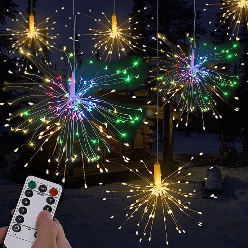 120/180LED Firework Waterproof Copper Wire Strip String Lights Xmas Party Remote 