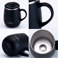 thumbnail image 2 of GRANDTIES Taza de café aislada con asa, tapa deslizante para termo a prueba de salpicaduras de 16 onzas, con doble pared de acero inoxidable al aspiradora para mantener las bebidas caliente, 2 of 9