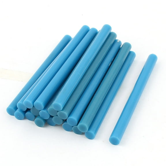 Unique Bargains 20 Pieces Blue Hot Melt Glue  Adhesive Sticks 7mm x 100mm