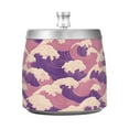 thumbnail image 7 of Yayeee Ashtray with Lid for Cigarette Smokeless Stainless Steel Home Ash Holder, Purple Wave Pattern, 7 of 7