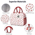 thumbnail image 4 of Lunch Bag Lunch Box for Women Reusable Insulated Lunch Bags,Water-Resistant Strawberry Plants Fruit White Cooler Lunch Tote Bag, Large Capacity for Work Travel Picnic, 4 of 6