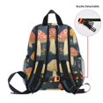 thumbnail image 5 of FORMRS Kids School Backpack with Front Zippered Pocket 12" Student Travel Daypack, Black Mushroom Pattern, 5 of 6