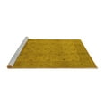 thumbnail image 2 of Ahgly Company Machine Washable Indoor Round Oriental Yellow Industrial Area Rugs, 8' Round, 2 of 4