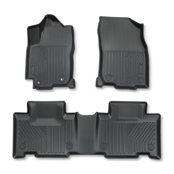 Findmall TPE Floor Mats Liners 2 Rows with 3 Pieces For Toyota RAV4 2013-2018 All-weather Black