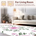 thumbnail image 2 of ODIKA 4' x 6' Machine Washable Non-Slip Area Rug, Floral Flower High Traffic Rug, Pink, 240609, 2 of 7
