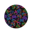 thumbnail image 2 of WIRESTER 7.88 in Round Mouse Pad with Non-Slip Rubber Base for Computers, Laptop, Office & Home - Neon Game Controllers Pattern, 2 of 5