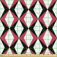 thumbnail image 2 of Ambesonne Geometric Fabric by the Yard Upholstery, Curved Triangles Pattern, 5 Yards, Dark Coral Charcoal Grey, 2 of 5