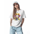 thumbnail image 2 of T Shirts for Women Short Sleeve Cotton Crewneck T-Shirt, Multicolor Elephant Sunflower Tee Tops Casual Basic T-Shirts, XS-5XL White XS, 2 of 7