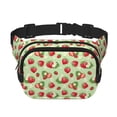 thumbnail image 1 of Balery Strawberry Floral Mochila Cinturón para Mujeres y Hombres, Bolsa de Cintura Impermeable de Doble Capa con Correa, 1 of 9