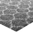 thumbnail image 4 of Modway Solvea Moroccan Trellis 8x10 Shag Area Rug in Gray and Ivory, 4 of 7
