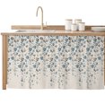 thumbnail image 2 of Weeping Flowers Cabinet Curtain 32"Wx55"L,Dustproof Pantry Door Curtain W/ Self Adhesive Tape,Blue Grey Spring Floral Botanical Rustic Burlap Tall Storage Cover Privacy Drape for Bathroom Kitchen, 2 of 9