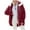 Wine, variant on Busydd Womens Fleece Jacket Solid Color Long Sleeve Womens Winter Coat Casual Warm Hooded Womens Fleece Zip Up Jacket with Pockets S