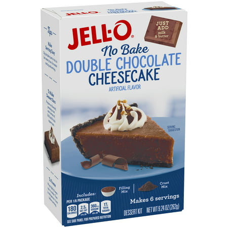 (6 pack) Jell-O No Bake Double Chocolate Cheesecake Dessert Mix 9.24 oz. (Cheesecake Factory Best Dessert)