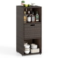 thumbnail image 1 of Costway Armoire de Rangement Extérieure avec Tablettes de Rangement et Tiroir Amovible pour Véranda Brun Mélangé, 1 of 9